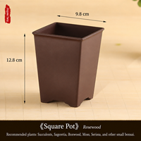 Pot de fleurs cylindrique haut et durable en résine, style chinois minimaliste, avec plusieurs trous de drainage pour Bonsaï/Clivia, pour la maison et le jardin