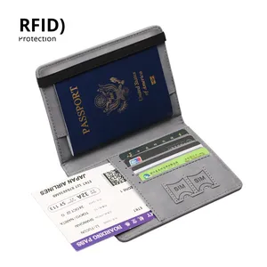 Portadocumentos de Viaje Multifuncional de Moda, Anti-Robo, de Material PU, Impermeable, para Pasaportes - Product Image 4