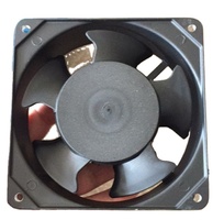 Ventilateur axial DC à cadre carré noir, ventilateur de ventilation sans balais pour armoire électronique et équipement industriel