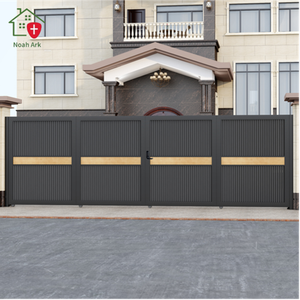 Puerta de garaje eléctrica de cuatro pliegues, material de aleación de aluminio para garaje y patio, hermosa y de alta gama. - Product Image 1