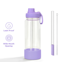 Nouvelle tasse à eau multicolore transfrontalière 2026 avec paille, 710 ml, en Tritan, pour thé au lait, idéale comme cadeau promotionnel