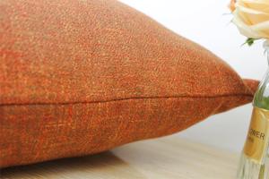 Housse de <span class=keywords><strong>coussin</strong></span> décorative en lin rustique <span class=keywords><strong>Orange</strong></span> brûlé, <span class=keywords><strong>coussin</strong></span> de texture en lin 100% Polyester pour <span class=keywords><strong>canapé</strong></span> <span class=keywords><strong>canapé</strong></span> de ferme - Product Image 6