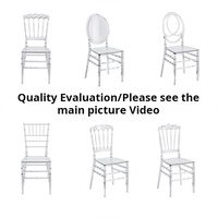 Chaise de banquet Chiavari Napoléon en résine transparente de luxe pour mariage, réception, hôtel, extérieur