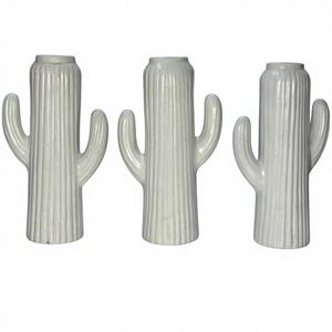 Vase à fleurs indien en céramique artisanal de style Art déco moderne, décoration d'intérieur unique, fabrication en Inde - Product Image 1