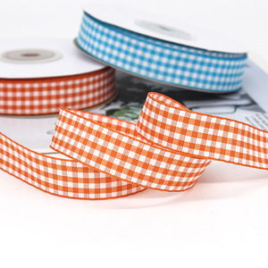 Usine en gros Ecosse Angleterre Plaid ruban 1.5 cm bricolage ornements de cheveux avec arc idyllique pour les décorations de Noël - Product Image 1