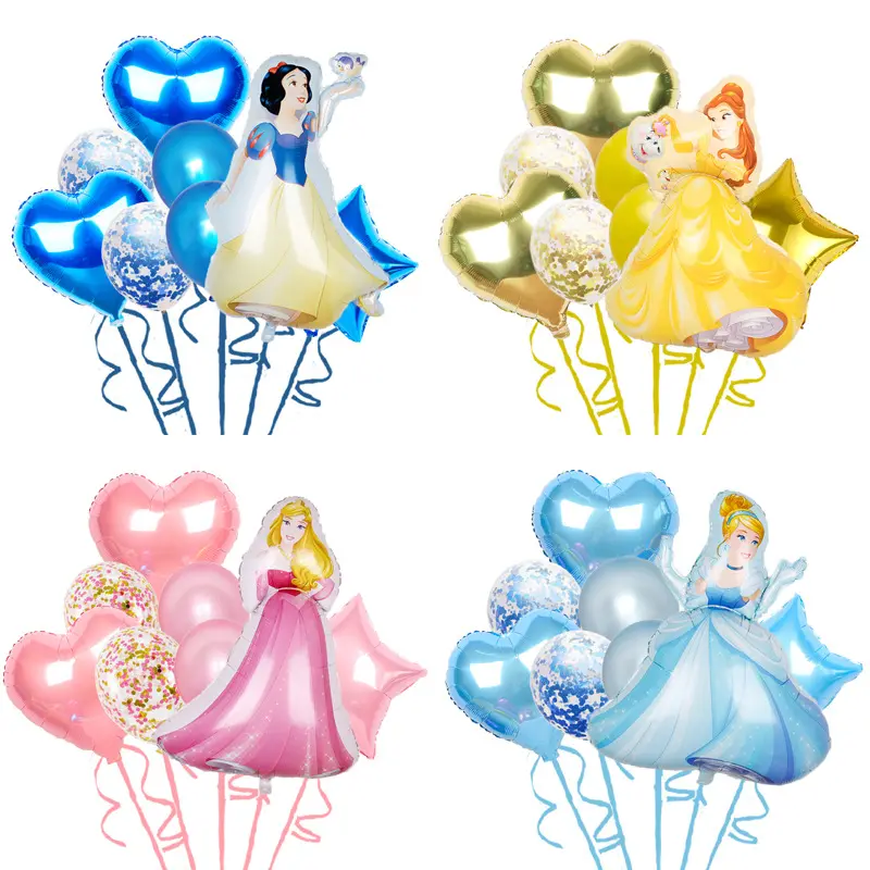 ZD Top sale princess cartoon foil balloons snow white Fairy Tales princess theme party decoration
