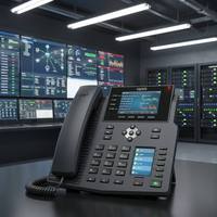 X5U Kurumsal IP Telefon Çift Renkli Ekran 16 SIP Hattı 30 DSS Tuşu Dahili 4.2 6 Yollu Konferans VoIP SIP Telefon