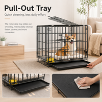 Nouvelle cage pliable renforcée et robuste pour animaux de compagnie, en fil de fer, pour intérieur et extérieur, avec plateau en plastique, modèle 2026