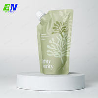 Sachets de recharge verts de 500 ml pour savon liquide, avec bec verseur transparent, pochettes autoportantes pour shampoing de douche, gel cosmétique pour les mains