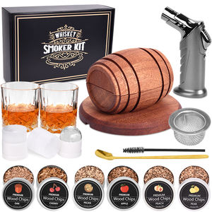 EHUNT Fashioned Whiskey Smoker Kit for Men 6 Flavors Wood Chips Whiskey Gift <b>Box</b> Lighters & for <b>Smoking</b> Accessories - Product Image 2