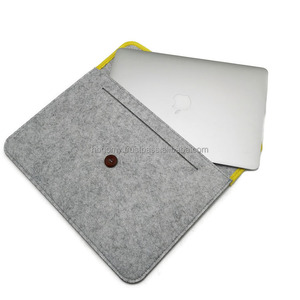 High Quality Felt Laptop Sleeve Notebook <b>Computer</b> Case Carrying <b>Bag</b> Two Sizes Multifunctional Felt Waterproof Laptop Tote <b>Bag</b> - Product Image 6