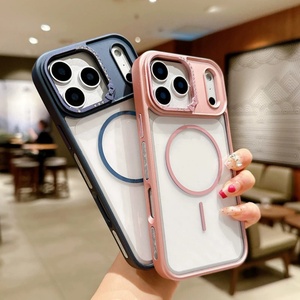 Magnetic Sparkly Glitter <b>Phone</b> case for iphone 17 Pro Max Camera Lens Shockproof <b>Protector</b> Bling Diamonds Soft Tpu Cover Girly - Product Image 3