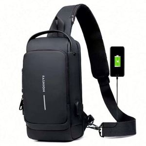 Bolso Bandolera Multifuncional Antirrobo de Tela Oxford con USB para Hombre, Estilo Casual, para Viajes, Primavera/Verano - Product Image 4