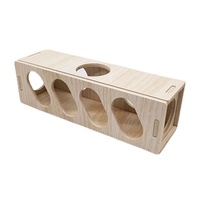 Aksesori kandang Hamster murah dapat dilepas kustom Aksesori Totoro Gerbils tikus Hamster mainan terowongan bermain Hamster kayu Solid Hideout