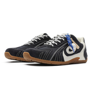 Nuevo Estilo de Zapatos Deportivos Casuales, Cómodos y Transpirables con Cordones, Suela Delgada, Parte Superior de Microfibra, Versátiles, Retro, para Parejas, a la Moda - Product Image 1