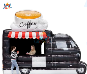 Inflatable Food Truck <b>Booth</b> Hamburger Hot Dog Popcorn Themed Party Decoration & <b>Photo</b> <b>Prop</b> for Events Commercial Promotions - Product Image 2