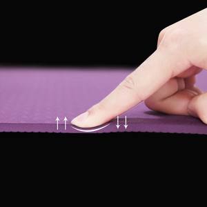 Tapis de yoga personnalisé de haute qualité écologique monochrome et bicolore pliable durable 6mmTPE - Product Image 4