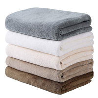 Super Absorbent Solid Color Bath Towels Soft Plush Quick Dry Towels Multi-Color for Home Hotel Daily Use