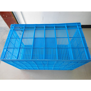 Large Plastic Turnover <b>Baskets</b> 1 Meter Blue <b>Stackable</b> Injection Molding Crates For Storage And Transport - Product Image 1