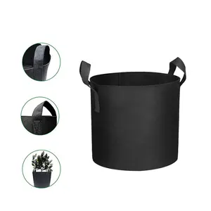 Customized Multipurpose 5 7 10 15 20 25 30 35 50 Gallon Felt Plant Grow Bags Felt Plant Barrel Thickened Garden Felt Flower Pot