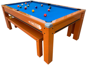 Bàn bi-a 8-Foot Mahogany Family <span class=keywords><strong>3</strong></span>-<span class=keywords><strong>in</strong></span>-<span class=keywords><strong>1</strong></span> bàn ăn với 2 ghế - Product Image 4