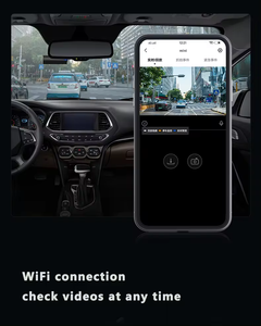 Caméra de tableau de bord WIFI enregistreur <span class=keywords><strong>voiture</strong></span> boîte noire 2K enregistreur unique objectif de poisson 24 h surveillance de stationnement WiFi DVR dash cam - Product Image 6