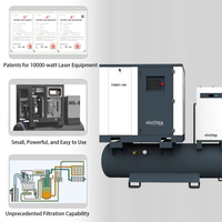 Compresseur d'air à vis rotatif OEM 10 bars 16 bars avec sécheur d'air et réservoir 300L 400L 500L