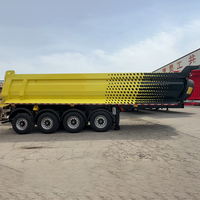 NOUVEAU Semi-remorque à benne arrière 3 essieux 60 tonnes pour la construction routière et le transport de marchandises en vrac, remorque hydraulique personnalisée à vendre