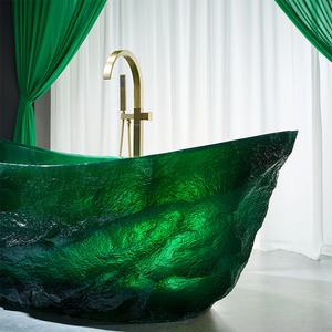 Bañera de Resina Independiente, Color Verde Esmeralda, Moderna y Lujosa, de 1.7m, para Villa o <span class=keywords><strong>Spa</strong></span> - Product Image 3