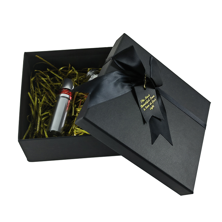 Custom logo sock underwear package matte black gift packaging box for clothes