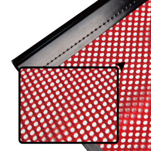 Bendera peringatan merah 18 "X 18", Jersey jala tahan cuaca, bendera keselamatan dengan anyaman reflektif - Product Image 3