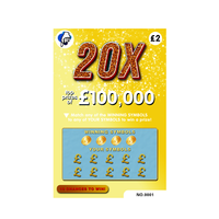 Tarjeta de rascar profesional, tarjetas de lotería, impresión de papel de juego de lotería, boletos de rascar de lotería personalizados para ganancias instantáneas