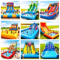 Grand toboggan gonflable en PVC pour l'extérieur, château gonflable pour enfants, aire de jeux gonflable pour la ville amusante