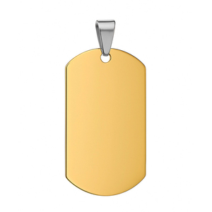 Liontin Kalung Pria Wanita DIY, Charm Baja Anti Karat Poles Cermin, Tag Nama ID Alamat Kosong, Grosir Dog Tag untuk Diukir - Product Image 4