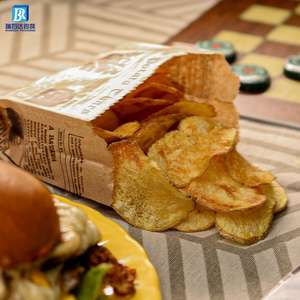 Eco-Friendly <b>Custom</b> Printed PE Coated <b>Wax</b> Bread Paper Bag Oil Proof Kraft Paper for Chips Pizza Milk - Product Image 2