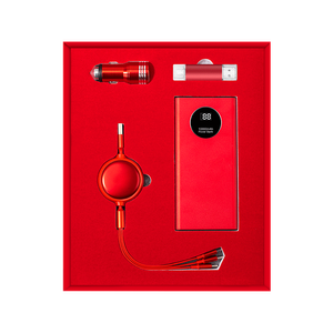 Hot Selling Item Car Charger Usb Flash Drive Usb Cable Power Bank Promotion Gift Set Manufacturer Gift Giveaway Ideas