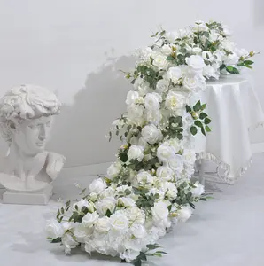 अनुकूलन योग्य कृत्रिम फूल शादी की छुट्टियों की सजावट सड़क कृत्रिम फूल पृष्ठभूमि शादी मेहराब फूल
