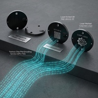 Étiquette RFID UHF haute température 200°C, 20 mm, en téflon sur métal, IP68, résistante aux acides et aux produits chimiques, pour le suivi des moules industriels et des conduites d'huile