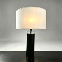 Lampe de table design en laiton massif à motif enroulé, abat-jour en lin surdimensionné, éclairage de bureau LED moderne de luxe avec base E26, flexible et simple