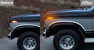 Luz Indicadora de Dirección, Parada e Intermitente para Parachoques Delantero de Camioneta <span class=keywords><strong>Ford</strong></span> <span class=keywords><strong>Bronco</strong></span> F150 F250 F350 SUV, Años 1980-1986, Color Ámbar - Product Image 2