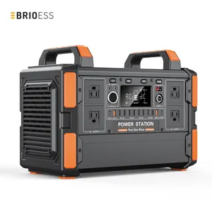 BrioEss 110V 220V Lifepo4 Bateria Off Grid inversor 1000W 5000w estação solar portátil