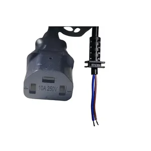 16A 250V C13 Plug macho para fêmea Conector 3 Pinos Cabo de alimentação AC cabos de alimentação