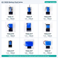Paket Baterai LiCoO2 Lithium-ion Cair Isi Ulang Oem 18650 2-20Ah 3.7V 1000 Siklus -20-60C untuk Peralatan Audio Robot
