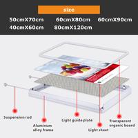 Plusieurs tailles Boîte à lumière publicitaire en alliage d'aluminium double face Boîte à lumière LED à ouverture frontale Boîte à lumière LED pour images