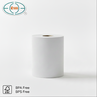 Rollo de papel térmico para recibos de 3 1/8" × 230, rollo de papel para caja registradora, papel para recibos POS para tickets de compras en supermercados