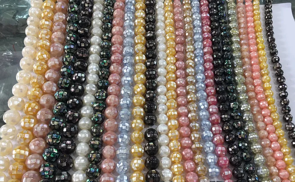 Cuentas de disco de abulón de diferentes colores, 10mm, 12mm, 14mm, hilo Redondo de perlas, accesorio de joyería