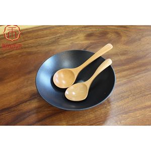 Beechwood Wooden Spoon <b>Set</b> 2 Pcs Small And Large Size For Soup Rice Serving Utensils - Product Image 5