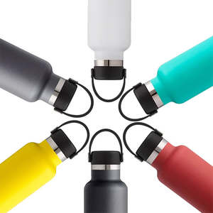 Logo personnalisé plusieurs tailles et couleurs bouteille d'eau à bouche Standard en acier inoxydable isolée sous vide avec couvercle flexible - Product Image 5