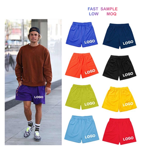 Shorts de sport en polyester OEM de 5 pouces, shorts de gym vierges personnalisables par sublimation, shorts de basketball en mesh pour hommes - Product Image 1