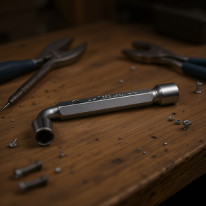 ประแจหกเหลี่ยมรูปตัว L ความยาว 291 มม. ขนาดหัวขัน 6 มม. สำหรับการซ่อมแซมเครื่องจักรกลที่มีความแม่นยำ - Product Image 3